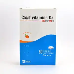 Cacit Vitamine D3 500 Mg/440 Ui, Comprimé à Sucer Ou à Croquer à PARIS