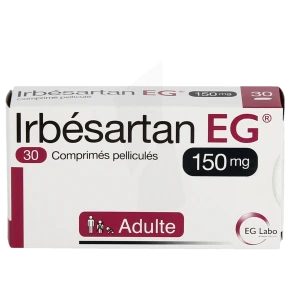 Irbesartan Eg 150 Mg, Comprimé Pelliculé