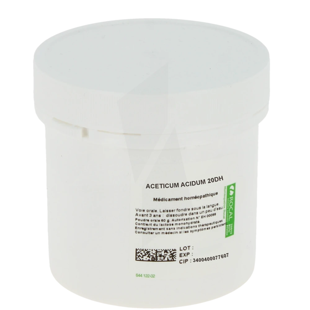 Rocal Aceticum Acidum 20dh Poudre Orale Pot De 60 G