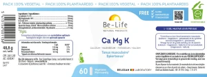 Be-life Ca Mg K Gélules B/60