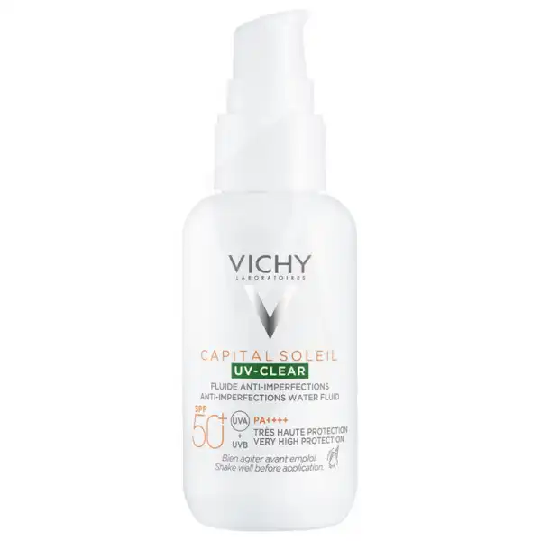 Vichy Capital Soleil Uv Clear Spf50+ Crème Fl Pompe/40ml