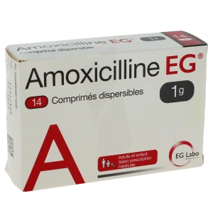 Amoxicilline Eg 1 G, Comprimé Dispersible