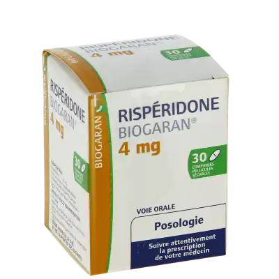 RISPERIDONE BIOGARAN 4 mg, comprimé pelliculé sécable