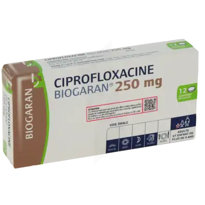 Ciprofloxacine Biogaran 250 Mg, Comprimé Pelliculé à Ris-Orangis