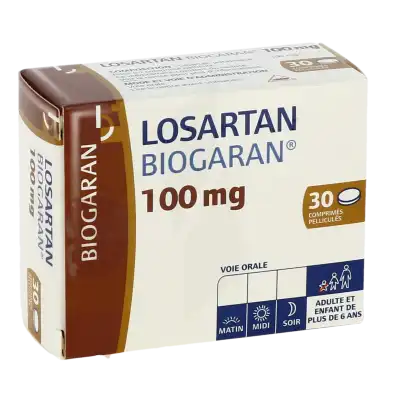 Losartan Biogaran 100 Mg, Comprimé Pelliculé à TOULON