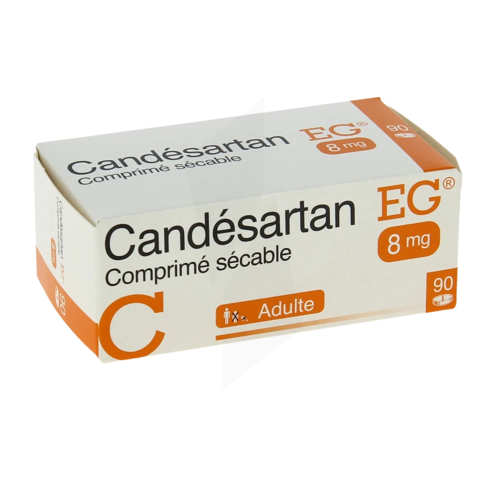Candesartan Eg 8 Mg, Comprimé Sécable
