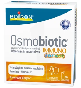 Boiron Osmobiotic Immuno Enfant Poudre Orodispersible Framboise 30 Sticks/1,8g