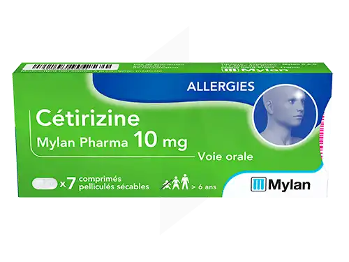 Cetirizine Viatris Conseil 10 Mg, Comprimé Pelliculé Sécable