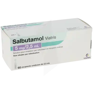 SALBUTAMOL VIATRIS 5 mg/2,5 ml, solution pour inhalation par nébuliseur en récipient unidose