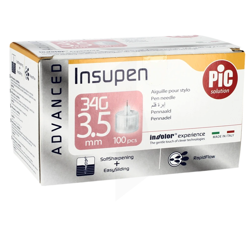 Insupen - Aiguille Pour Stylo 3,5mm - 100 Pièces