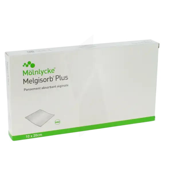 Melgisorb Plus Pansement Absorbant Stérile Hémostatique 10x20cm B/10