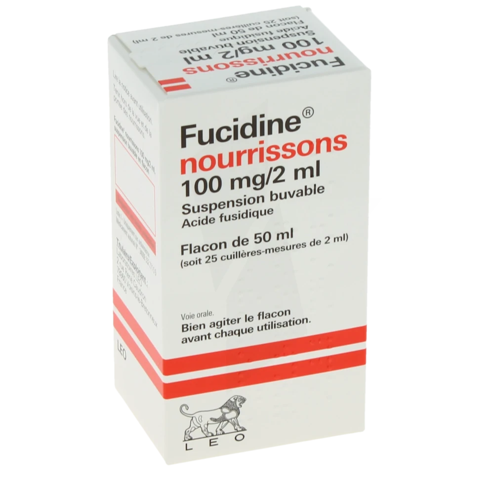 Fucidine Nourrissons 100 Mg/2 Ml, Suspension Buvable En Flacon