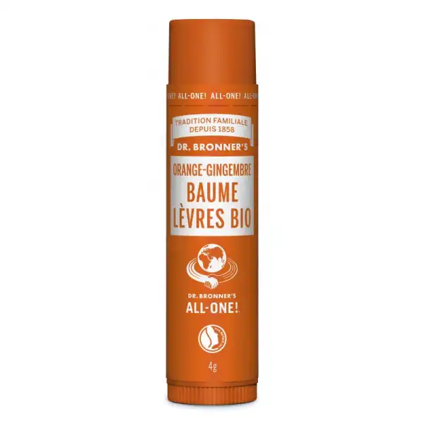 Dr Bronner's Stick Levre Orange/gingembre Bio 4 G