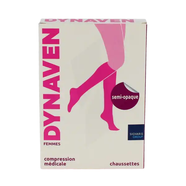 Dynaven Semi-opaque Chaussettes  Femme Classe 2 Beige Medium Normal