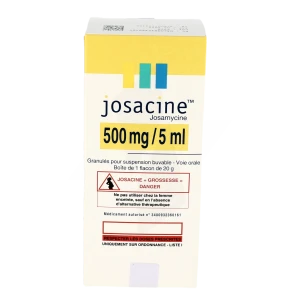 Josacine 500 Mg/5 Ml, Granulés Pour Suspension Buvable