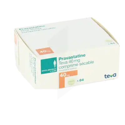 Pravastatine Teva 40 Mg, Comprimé Sécable à Eysines