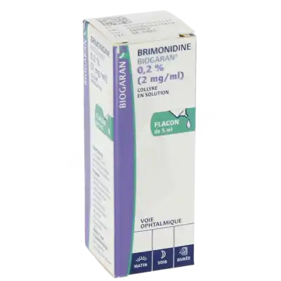 Brimonidine Biogaran 0,2 % (2 Mg/ml), Collyre En Solution à STRASBOURG