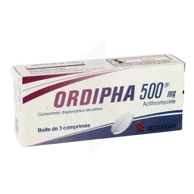 ORDIPHA 500 mg, comprimé dispersible sécable