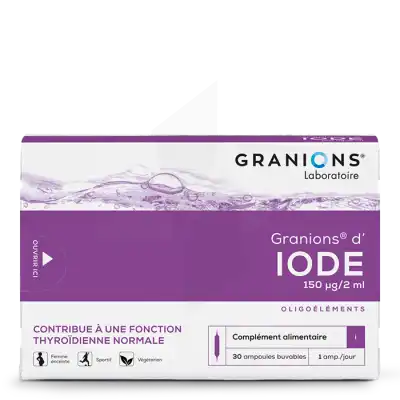 Granions D'iode Solution Buvable 30 Ampoules/2ml à Libourne