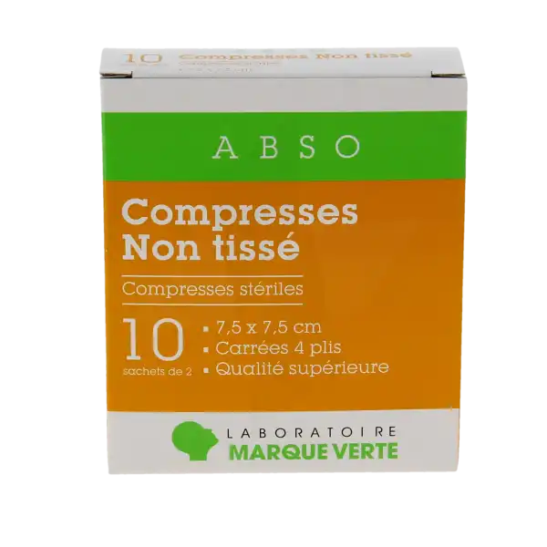 Santé Verte Abso Compresses Non-tissé 7,5x7,5