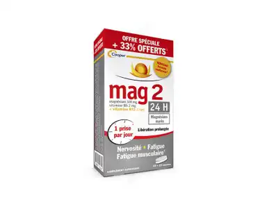 Mag 2 24h Comprimés Lp Nervosité Fatigue B/45+15 à Alpe d'Huez