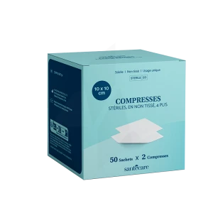 Santecare Compresse St N Tiss 10 X 10 Cm 50 Sachets De 2