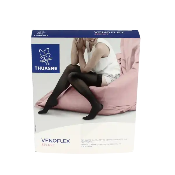 Venoflex Secret 2 Bas Antiglisse Femme Noir T2l