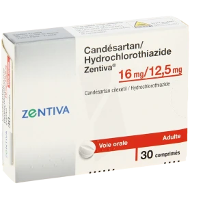 Candesartan/hydrochlorothiazide Zentiva 16 Mg/12,5 Mg, Comprimé