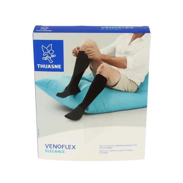 Venoflex Elegance 3 Bas Cuisse Antiglisse Homme Beige T3n