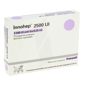 Innohep 2 500 Ui Anti-xa/0,25 Ml, Solution Injectable En Seringue Préremplie