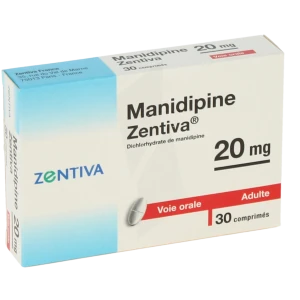 Manidipine Zentiva 20 Mg, Comprimé