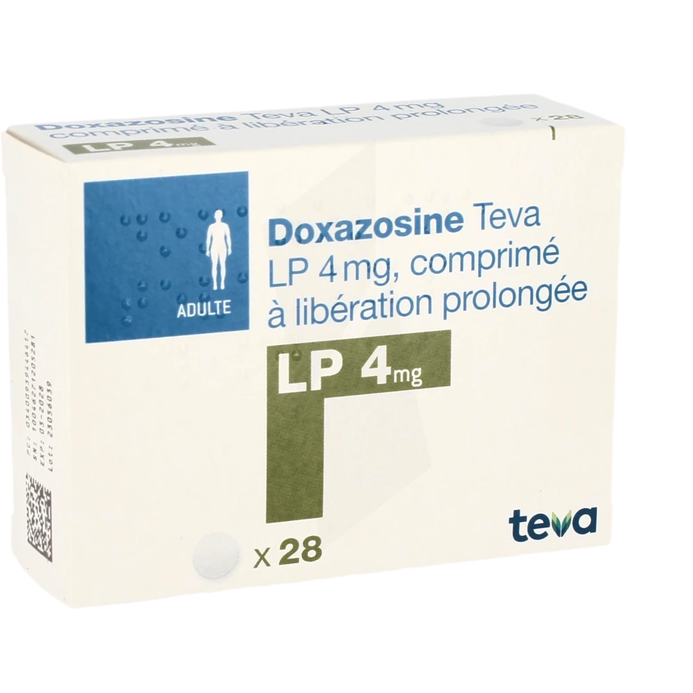 Doxazosine Teva Lp 4 Mg, Comprimé à Libération Prolongée