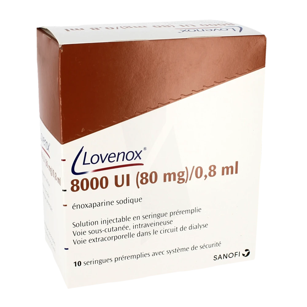 Lovenox 8 000 Ui (80 Mg)/0,8 Ml, Solution Injectable En Seringue Préremplie