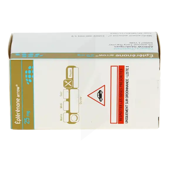 Eplerenone Arrow 25 Mg, Comprimé Pelliculé
