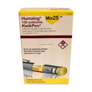 Humalog Mix25 100 Ui/ml Kwikpen, Suspension Injectable