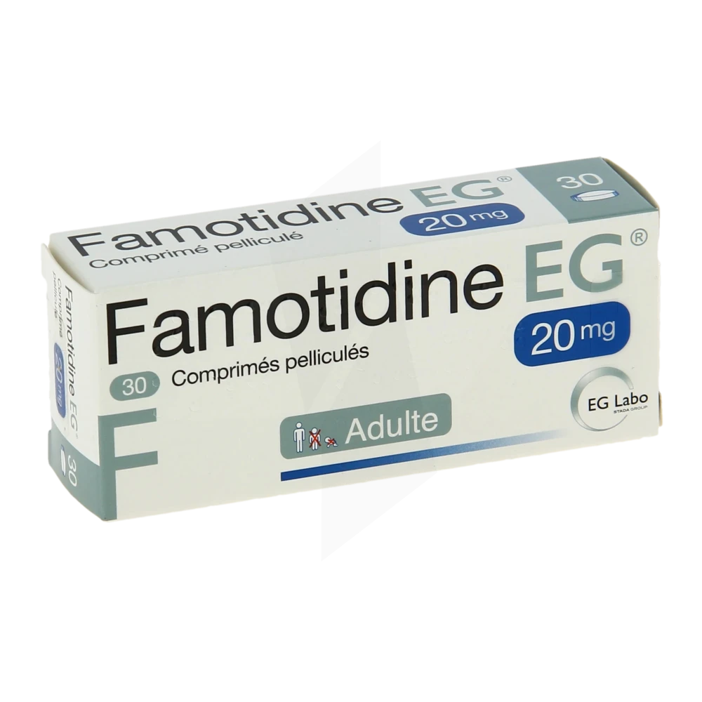 Famotidine Eg 20 Mg, Comprimé Pelliculé