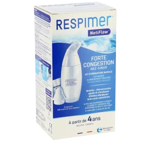 Respimer® Netiflow® Sachets De Sels Minéraux Pour Irrigation Nasale Kit + 6 Sachets/4g