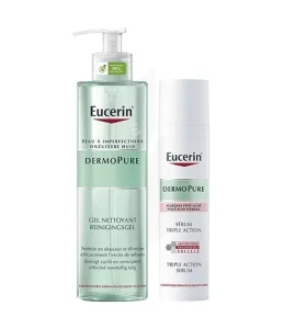 Eucerin Dermopure Gel Nettoyant Fl Pompe/400ml+sérum