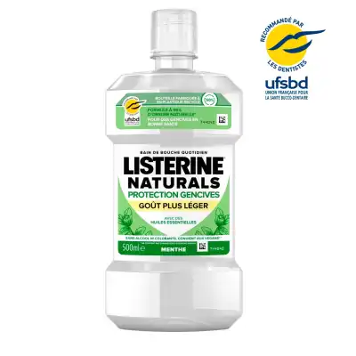 Listerine Naturals Bain Bouche Protection Gencives Goût Plus Léger Fl/500ml à Agen