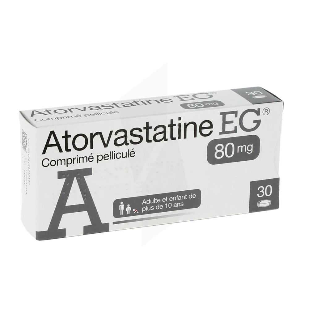 Atorvastatine Eg Labo 80 Mg, Comprimé Pelliculé