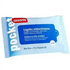 Assanis Lingettes Antibactériennes Pocket B/25 à QUINCY-SOUS-SÉNART