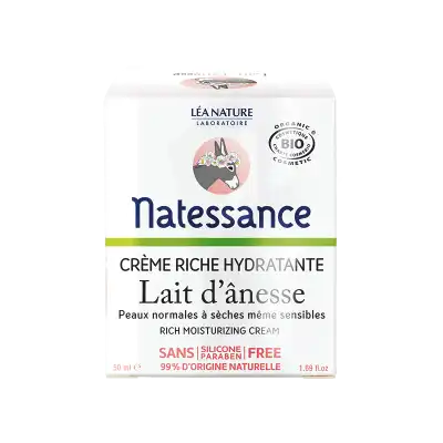Natessance Lait D'anesse Crème Riche Hydratante Bio 50ml à Hagetmau