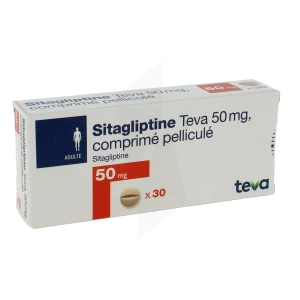 Sitagliptine Teva 50 Mg, Comprimé Pelliculé