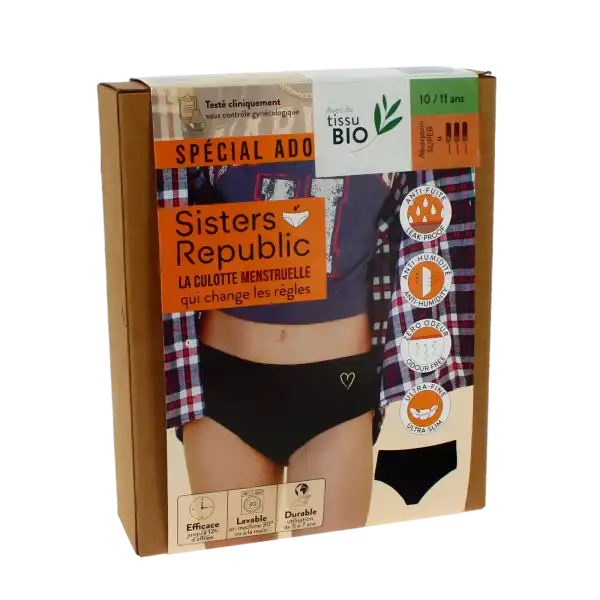 Sisters Republic Tatoo Shorty Menstruelle Bikini Flux Super Coeur T10a