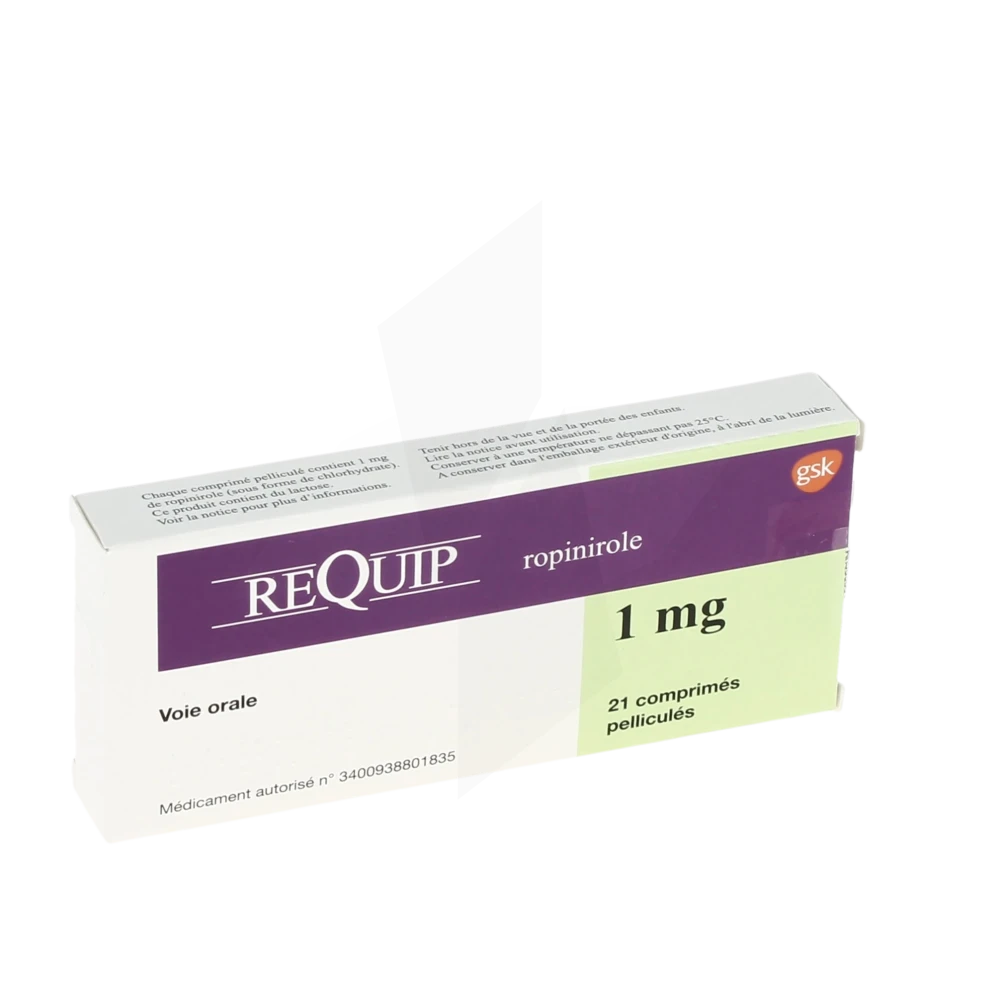 Requip 1 Mg, Comprimé Pelliculé