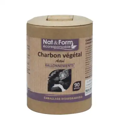 Nat&form Eco Responsable Charbon Végétal Gélules B/90 à ODOS
