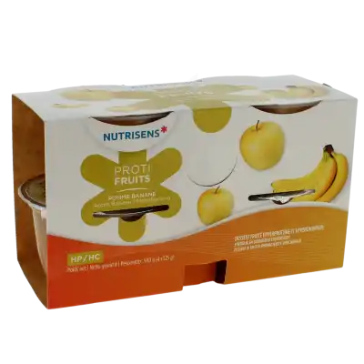 Nutrisens Medical Proti-fruits Hp/hc Pomme Banane 4 Pots/125g à Angers