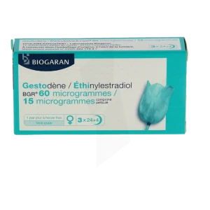 Gestodene/ethinylestradiol Bgr 60 Microgrammes/15 Microgrammes, Comprimé Pelliculé