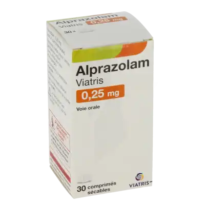 Alprazolam Viatris 0,25 Mg, Comprimé Sécable à Chelles