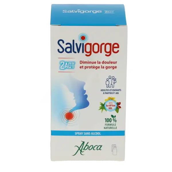 Aboca Salvigorge 2act Spray Sans Alcool Fl/30ml